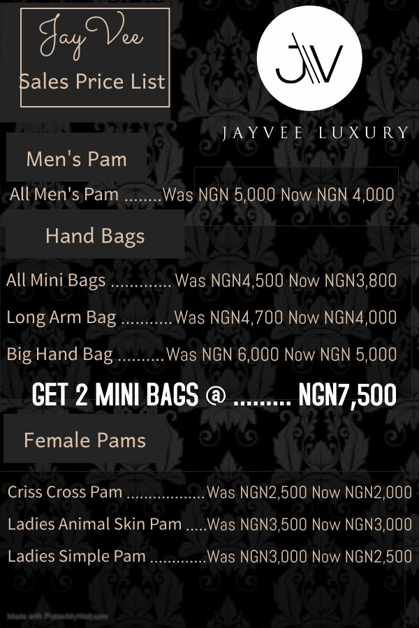 jayvee_luxury's tweet photo. Special mega sale
Up to 15% off

Check thread

Kindly retweet, my customer is definitely on your time line... https://t.co/vPucS0Aye1
