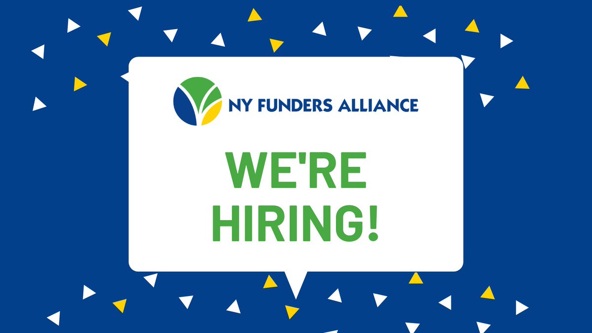 We're Hiring!
NY Funders Alliance is searching to fill the position of Membership and Operations Associate on our team. Check out the position here, and share with your networks! bit.ly/3wSYELu

#Philanthropy #NYFunders #NYSPhilanthropy