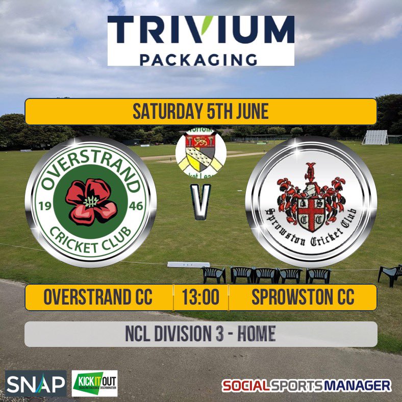 Overstrand CC (@overstrand_cc) on Twitter photo Both teams will be looking to extend their impressive starts to the league season this weekend as the 1s travel to <a href="/narbcricket/">Narborough Cricket Club</a> while the 2s host <a href="/SprowstonCC/">Sprowston CC</a>. Good luck to all players involved!🏏 Both teams will be looking to extend their impressive starts to the league season this weekend as the 1s travel to <a href="/narbcricket/">Narborough Cricket Club</a> while the 2s host <a href="/SprowstonCC/">Sprowston CC</a>. Good luck to all players involved!🏏