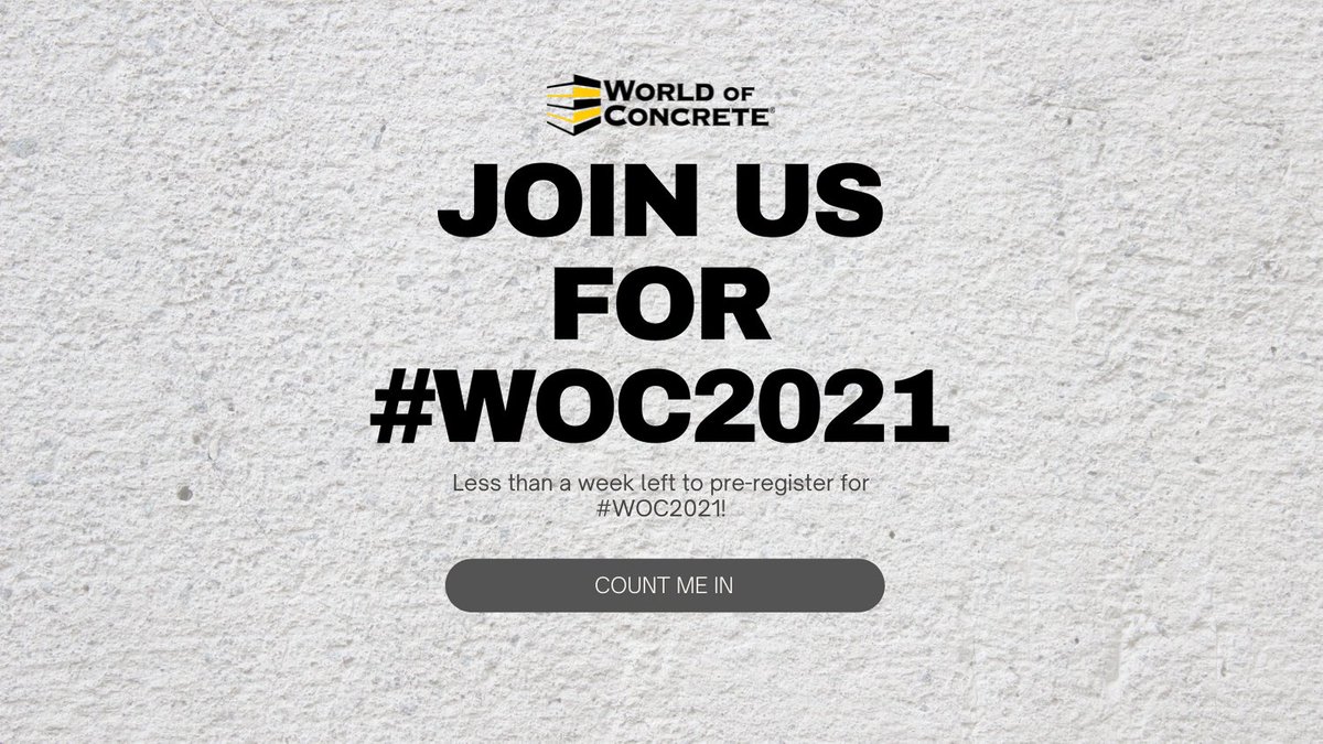 #WOC2021 is less than a week away!! We're excited to bring the industry back together in person! Don't miss out - there's still time to pre-register for the show!