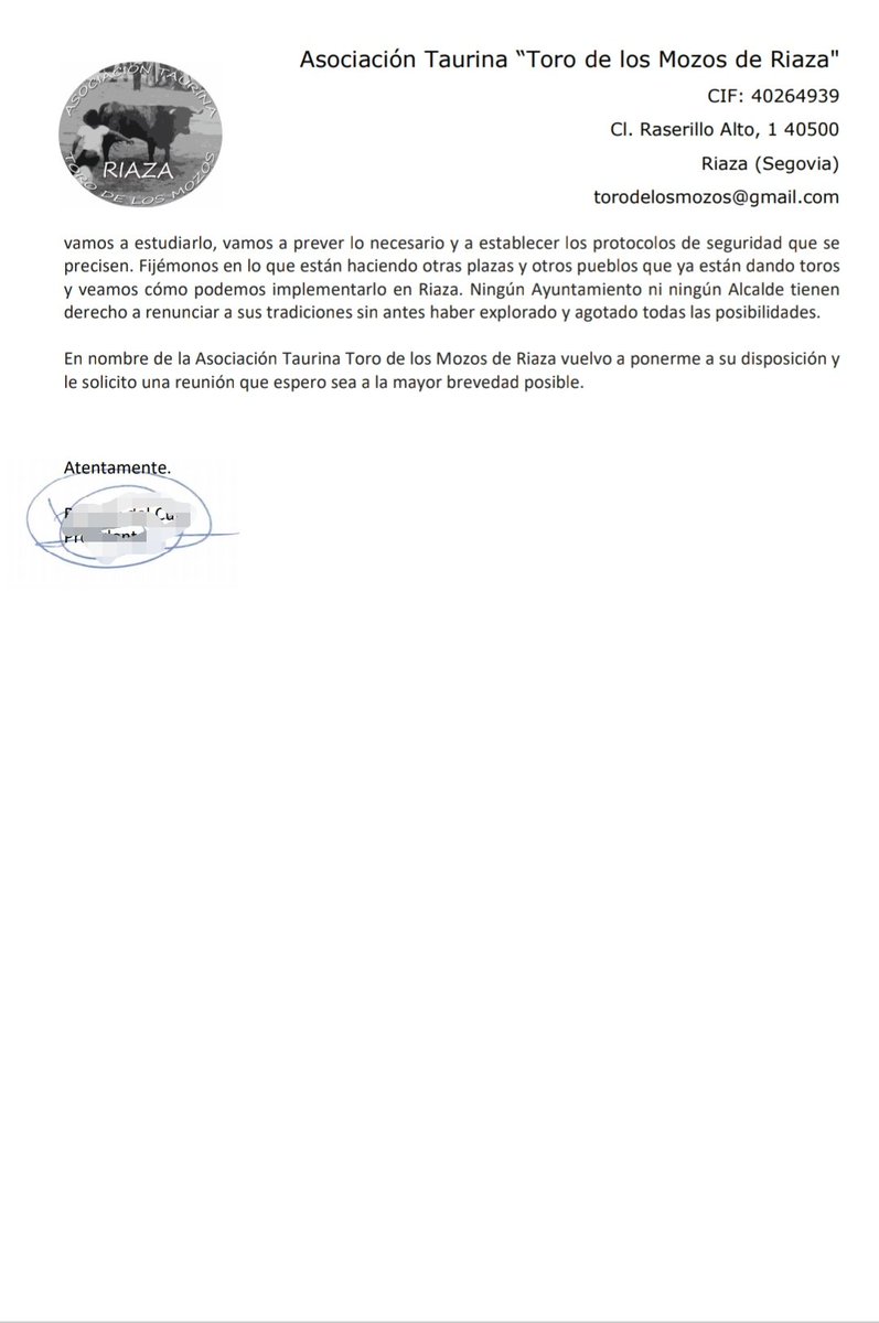 Esta es la nueva carta que le hemos enviado al alcalde de Riaza, esperemos que está si sea contestada.
Seguiremos luchando por ver toros en nuestro pueblo.
Si se quiere se puede.