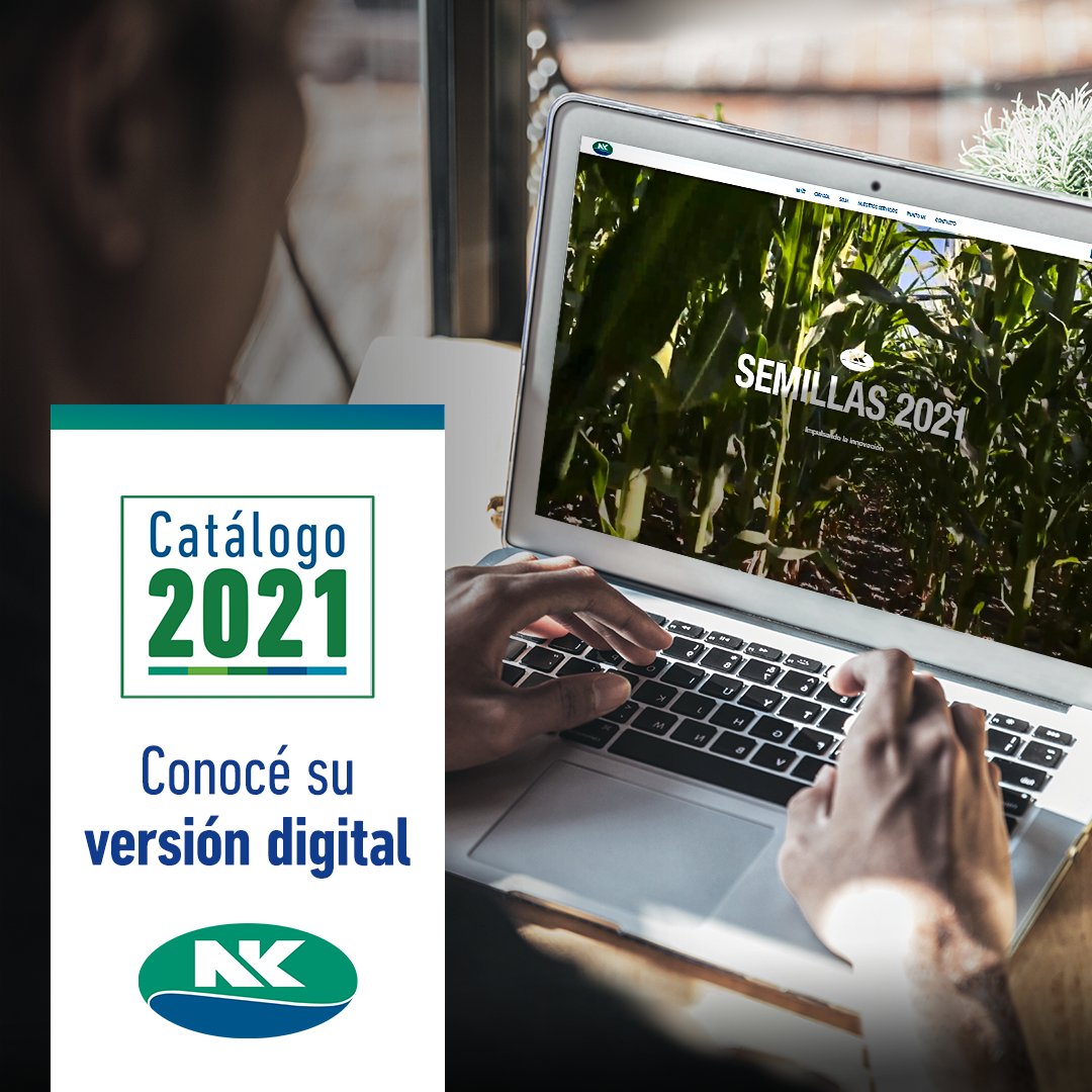 En NK innovamos para poder brindarte toda la información sobre nuestro porfolio de una forma más fácil, accesible y sustentable. Por eso, ahora podes encontrar nuestro Catálogo 2021 completo en formato digital 📲🙌 Entrá acá y conocelo: catalogo.nksemillas.com.ar