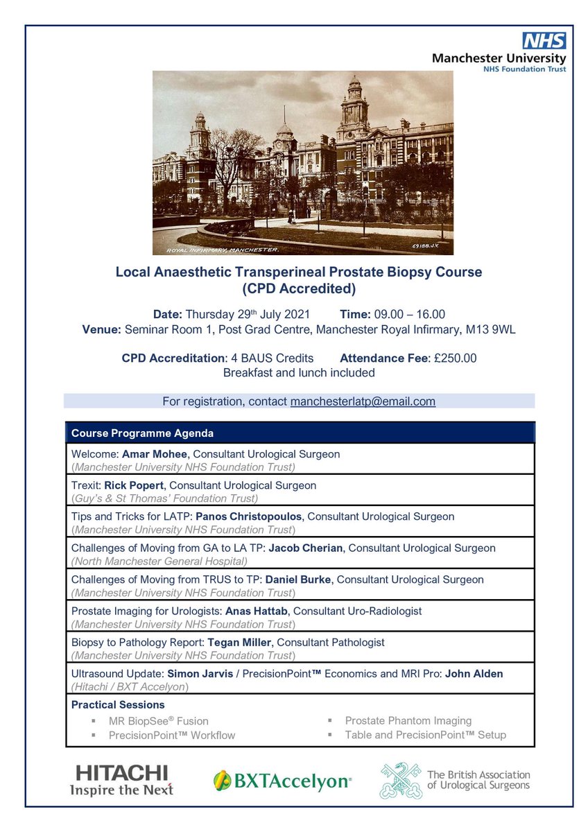 Amar Mohee (@moheeamar) on Twitter photo The Manchester #LATP #prostatebiopsy course is back. Book your place early. <a href="/MFTurology/">MFT Urology</a> #prostatecancer The Manchester #LATP #prostatebiopsy course is back. Book your place early. <a href="/MFTurology/">MFT Urology</a> #prostatecancer