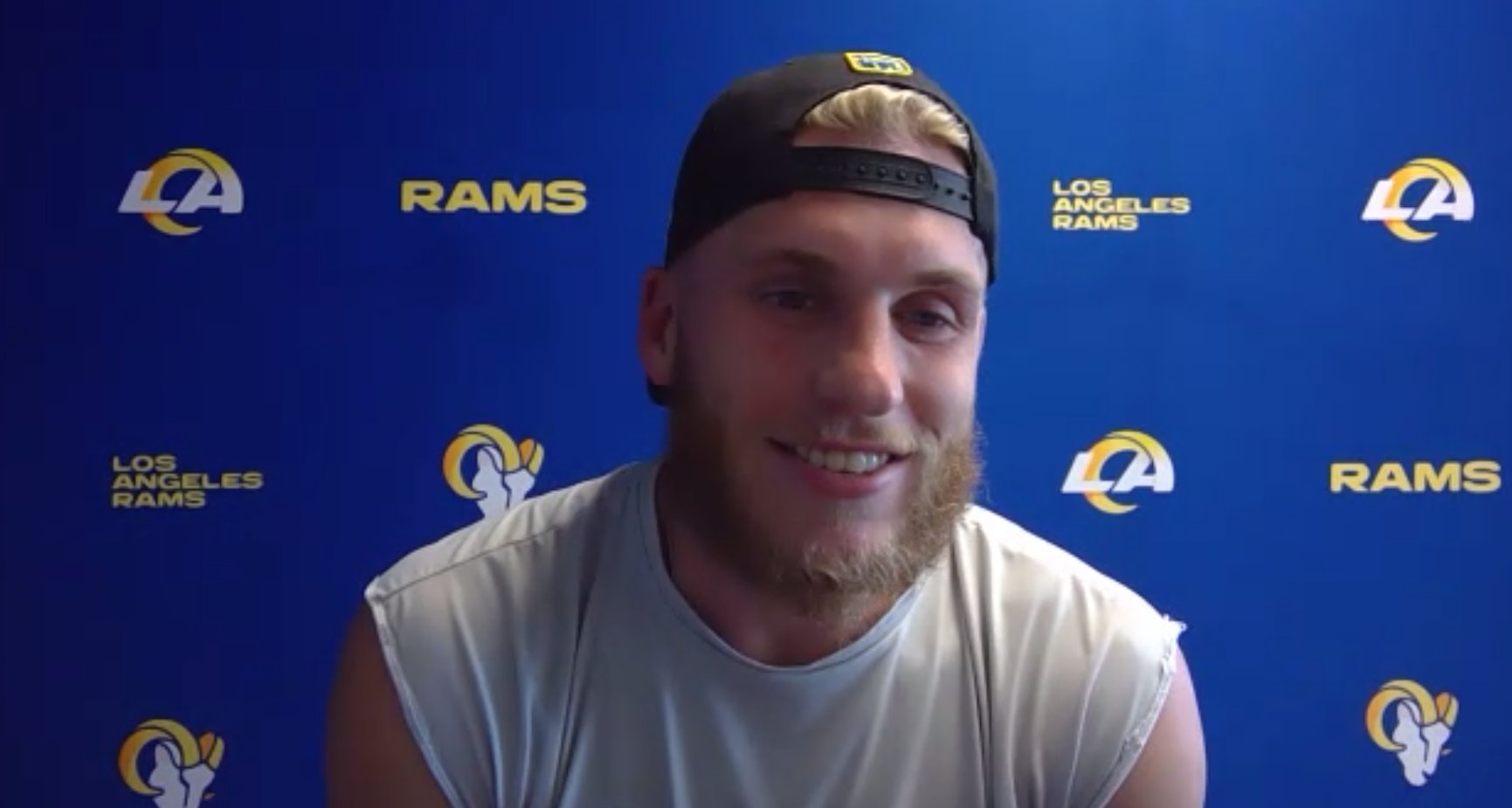 Greg Beacham on X: Rams WR Cooper Kupp is out at OTAs rocking a