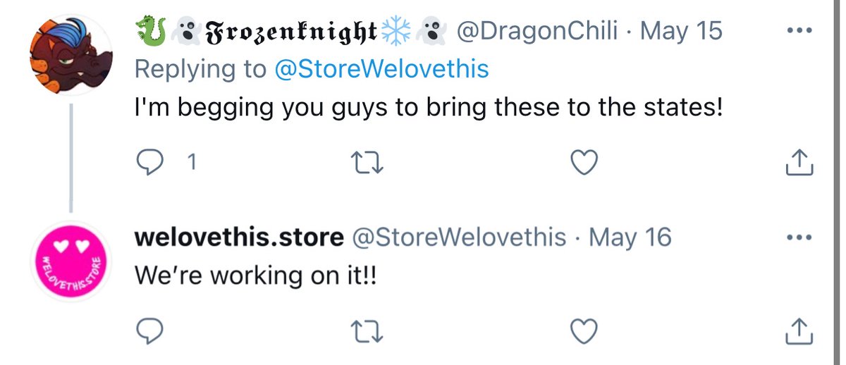 SCM50543355's tweet photo. @StoreWelovethis People seem to think this is a teaser for a new game doesn’t it make sense for this to be teasing that the merchandise is now being sent to America since their contract only previously included Europe? https://t.co/b8rbHXVaPA