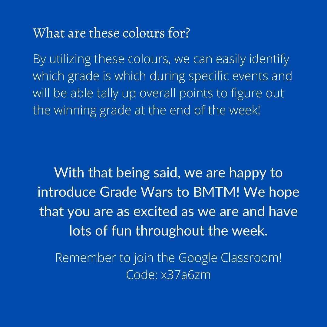 HEY ROYALS! Next week Student Council will be hosting a grade wars spirit week! Come participate in our events to get your grade some points to win a trophy!! A special prize will be given to 1 student in each grade that represents their grade the best!
