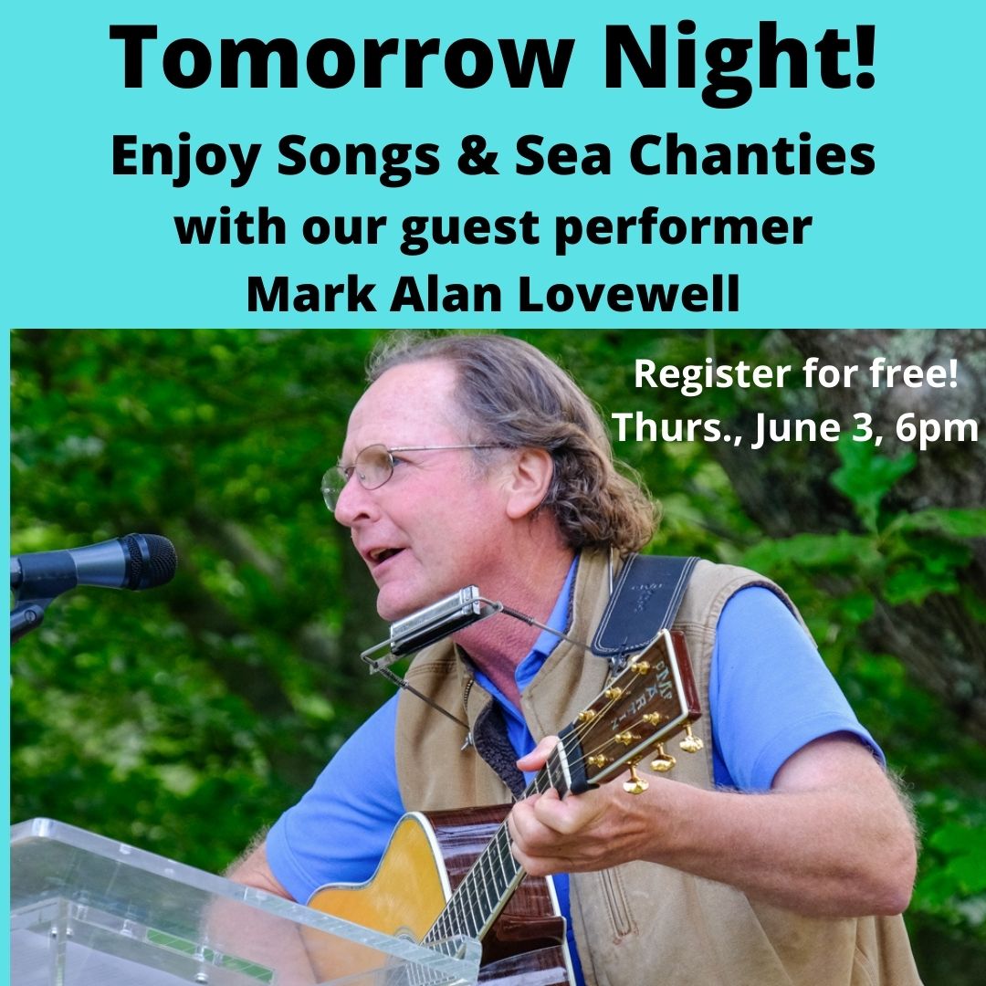 Join us tomorrow at 6pm for an evening of songs &amp; sea chanties celebrating #NantucketSound in our monthly ACONS live webinar. 
Register for free: tinyurl.com/SOS-Stories-So… 

#capecod #seashanty #MarthasVineyard #SaveOurSound #folkmusic