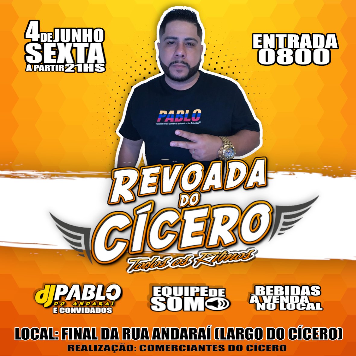REVOADA DO CÍCERO 💣🤯🎵
Sexta tem furdunço no Andaraí..
Dj Pablo e Convidados.. dá RT e convoca geral.. promoção de bebidas..
Realização: Comerciantes do Cícero
<a href="/cpxdoandarai/">COMPLEXO DO ANDARAÍ</a> @BaileAndarai <a href="/Dj_Jere217/">DJ Jere do Andarai</a> <a href="/cpxdoandaraiofc/">ANDARAI EM FESTA</a> <a href="/djtaazofc/">Dj Taaz</a> <a href="/DejaayTBOficial/">TB 🐻</a> @MenorDoAndarai <a href="/IgorFer51295821/">Igor Ferraz</a>