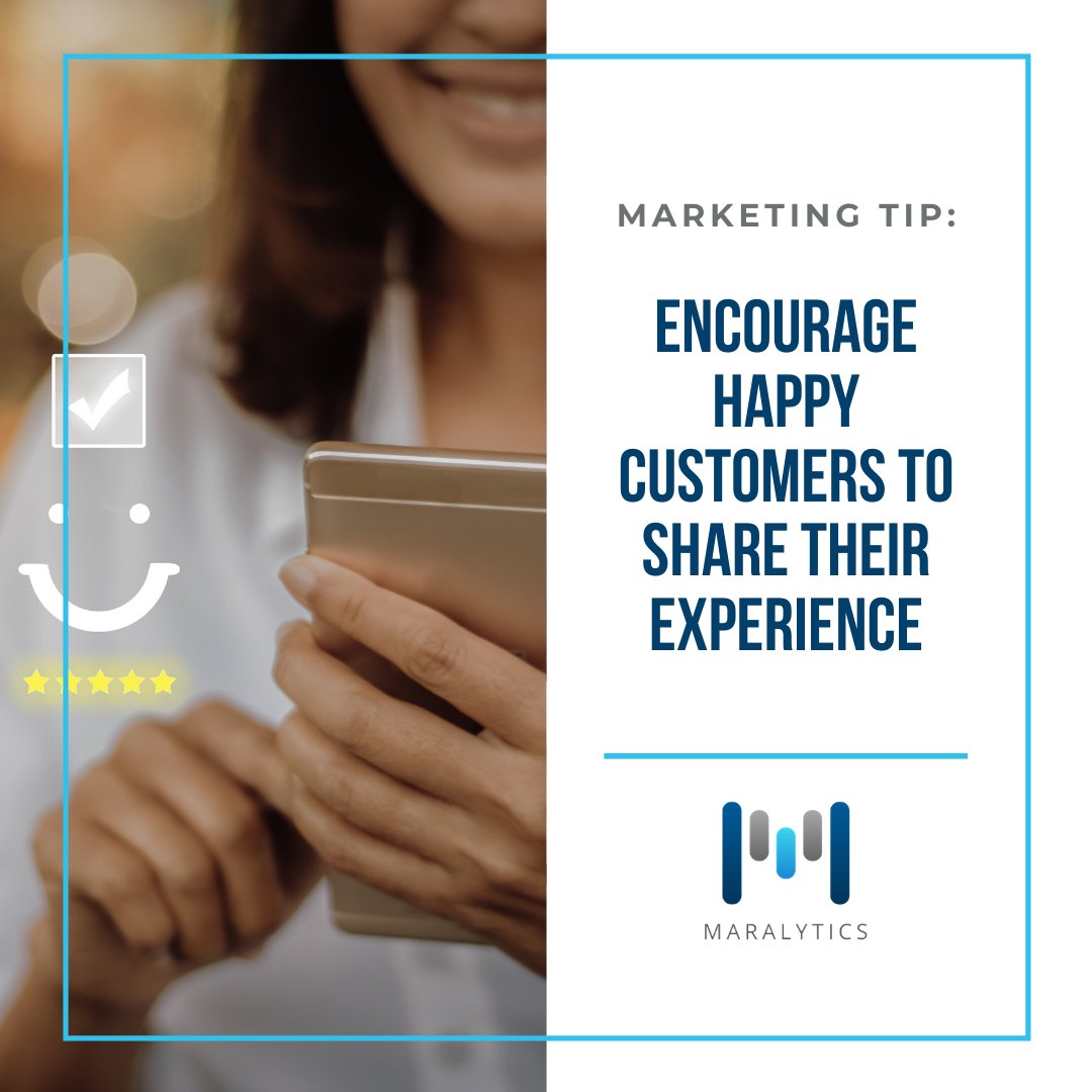 maralyticspro's tweet photo. Marketing Tip: Encourage Happy Customers To Share Their Experience
#Maralytics #preparingbusiness #marketinganalytics #marketinganalyticssoftware #digitalmarketing #digitalmarketingtips #hospitalitymarketing #retailmarketing #marketing https://t.co/3wx43e5ATg