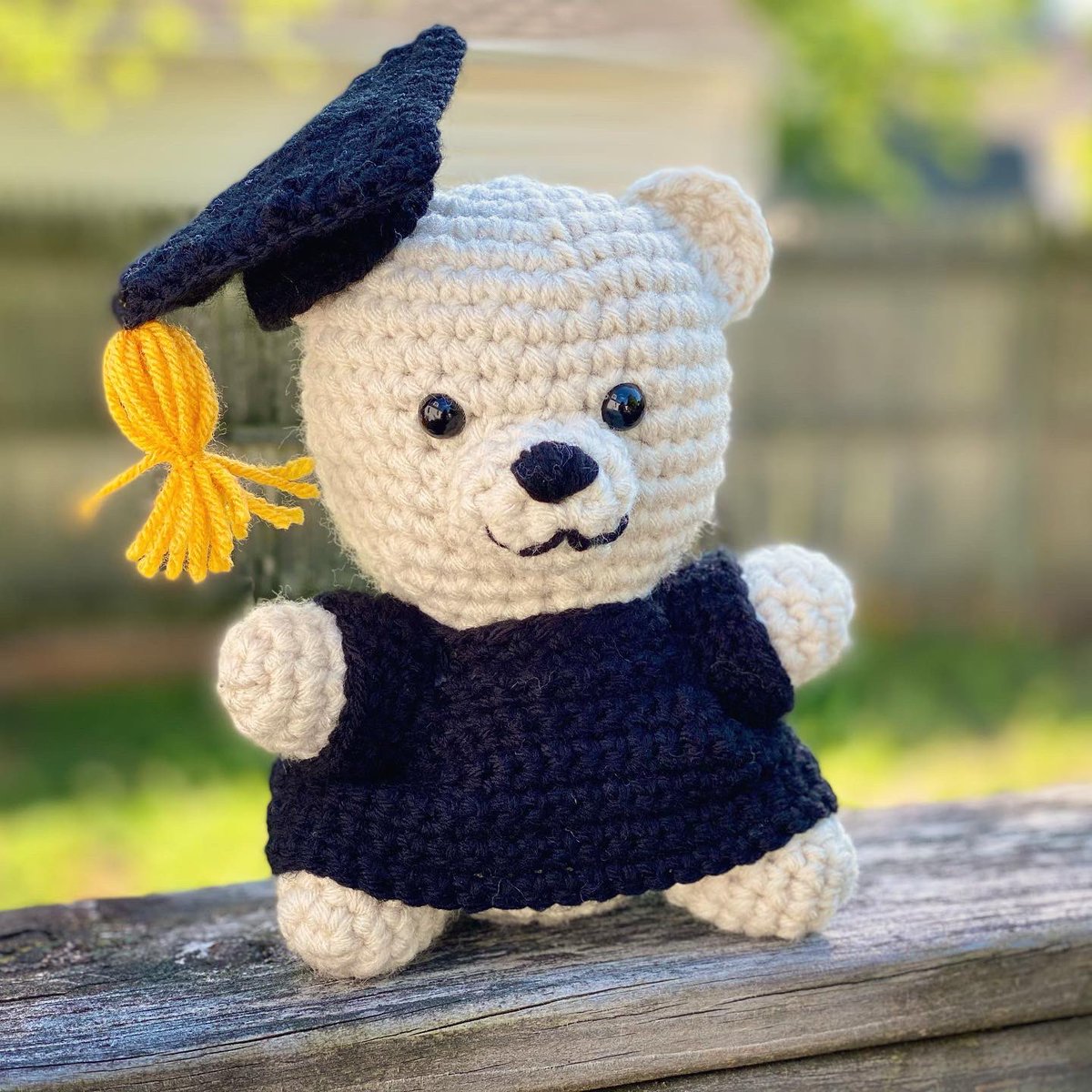 craftykitty89's tweet photo. What kinds of gifts do you like to crochet for family and friends? This happy bear is a gift I made for an awesome family member who just became a Doctor! That’s right, this teddy comes with a wardrobe change - from grad to doc! 🧶 

https://t.co/v251GCNQEm https://t.co/7g8dI63sIo