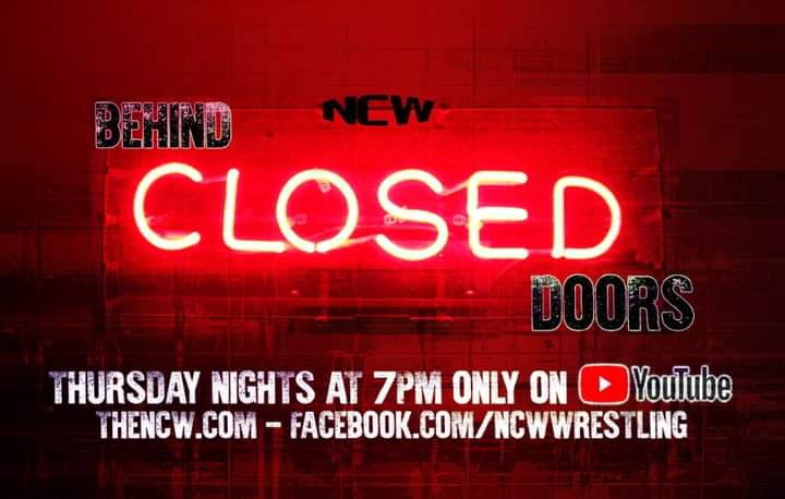 the_NCW's tweet photo. Thursday night on #NCW #BehindClosedDoors stay tuned for an announcement regarding our live return with fans. It's gonna be BIG! Kicking off @ 7pm on @YouTube! #wrestling #upcomingevents #youtube #videos #NCW2021 #prowrestling https://t.co/xbOMk6zR8e