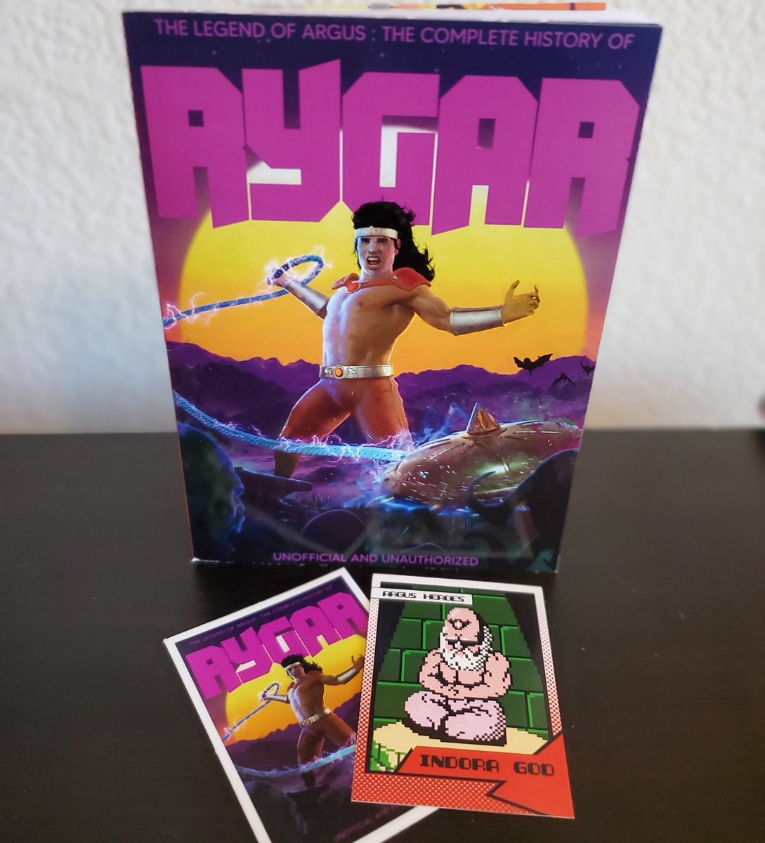 RetroGameGuys's tweet image. Want to WIN a copy of the new #Rygar book from @brianriggsbee? Just tell us why you love Rygar (any version)! Winner will be shared in our next episode (6/18). The book is 110 full color pages and comes w/ a sticker and card. Good Luck! Rygarbook.com
#Retrogaming
