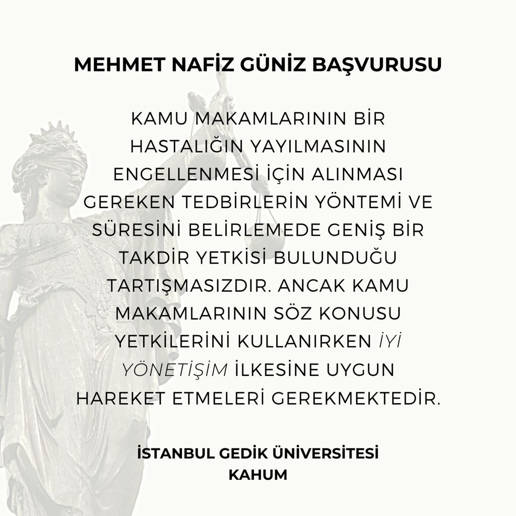 Kararın Linki :  resmigazete.gov.tr/eskiler/2021/0…

#resmigazete #karşılaştırmalıhukukmerkezi #kahum #istanbulgediküniversitesi #gedikhukuk #mülkiyethakkı #yaygınhastalık #idarehukuku