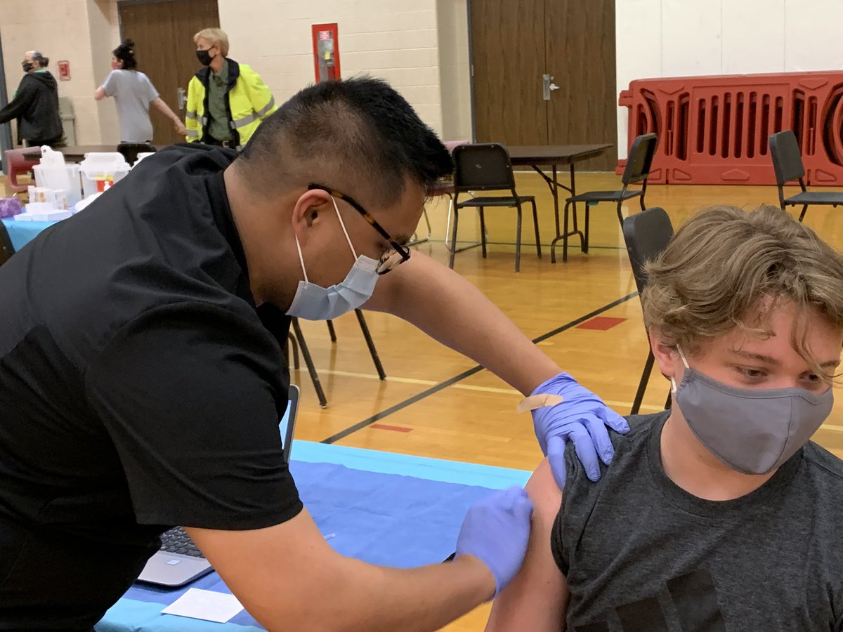 The first vaccination clinic for students aged 12-17 is open at North Central high school. There’s plenty of Pfizer vaccine. It is open to students from any school in any part of the county. Parents or guardians can be vaccinated as well. It’s open until eight <a href="/WTHRcom/">WTHR.com</a>