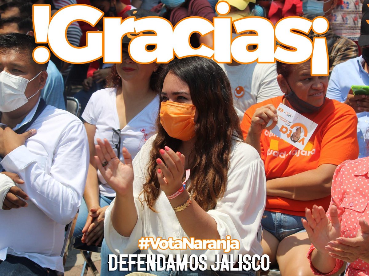 Gracias por hacer equipo para defender a #Jalisco y a sus jóvenes. Solo faltan 4 días para demostrarlo en las urnas, vamos todos a votar por el movimiento de las juventudes. #VotaNaranja 🍊