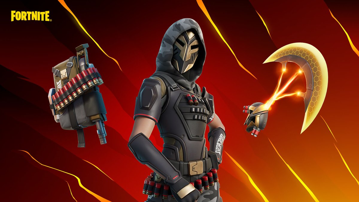 Fortnite's tweet image. Stoke the flames of battle and watch your enemies fall.

Grab the Spartan Assassin Outfit now!