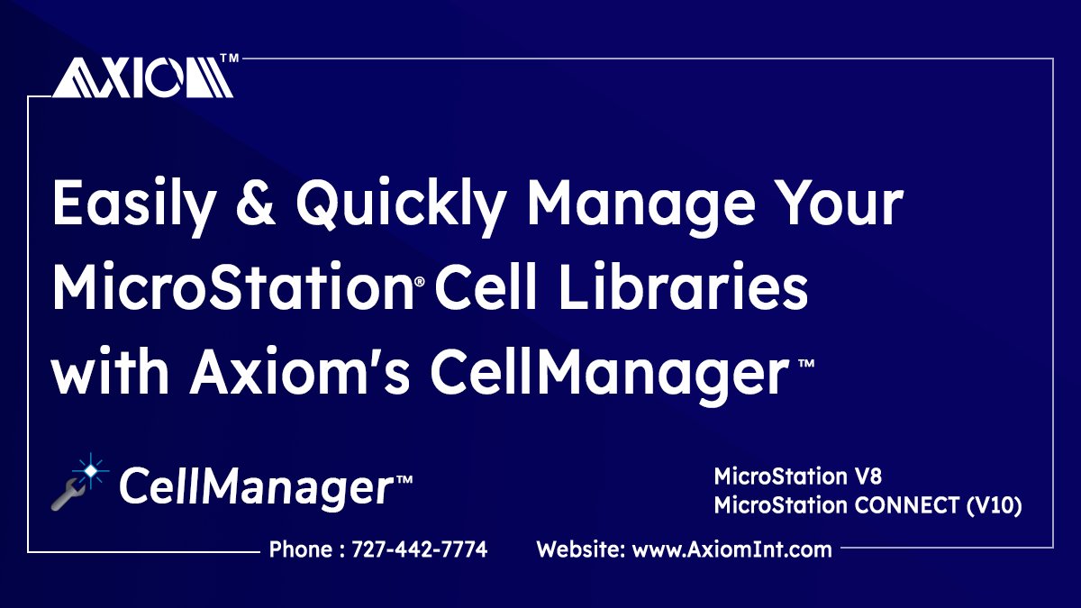 CADsoftware's tweet photo. No More Lost Time Manually Dealing With Cell Libraries
https://t.co/iq6YHBDEan
#CellManager #MicroStation #CAD #BIM #Axiom
#plugin #engineers #architects #designers #tips #tricks https://t.co/Yh2jyErKj7