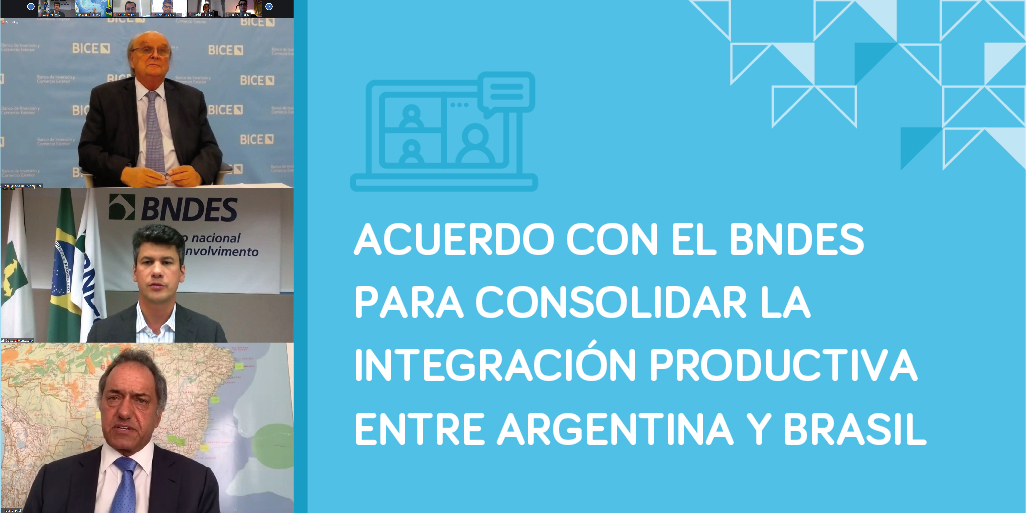 bice_arg's tweet photo. BICE y @bndes de Brasil firmaron un acuerdo para consolidar la integración productiva bilateral. Podrán financiar proyectos de interés común.

Participaron los presidentes de ambos bancos @dmvasco y Gustavo Montezano, junto al embajador @danielscioli.

+ https://t.co/nPrPk67Bl9 https://t.co/T0dJai82As