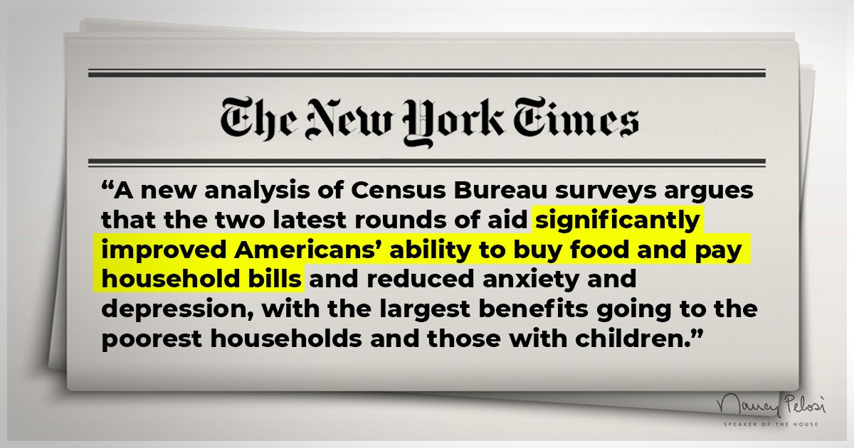 TeamPelosi's tweet image. Help is here. And it's making a difference in people's lives. 

nytimes.com/2021/06/02/us/…