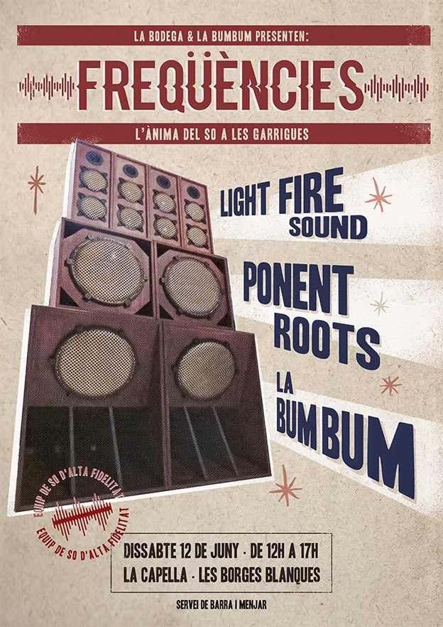 ponent roots (@ponentroots) on Twitter photo De la mà de <a href="/LaBodegaBorges/">La Bodega de Borges</a> i La BumBum neix #FREQÜÈNCIES on tenim el plaer de punxar el proper 12 de juny juntament amb Light Fire Sound i La BumBum. Moltes ganes de sentir com peta aquest nou Sistema de So de proximitat fet amb molt d’amor. Borges crema 🔥♥️ De la mà de <a href="/LaBodegaBorges/">La Bodega de Borges</a> i La BumBum neix #FREQÜÈNCIES on tenim el plaer de punxar el proper 12 de juny juntament amb Light Fire Sound i La BumBum. Moltes ganes de sentir com peta aquest nou Sistema de So de proximitat fet amb molt d’amor. Borges crema 🔥♥️