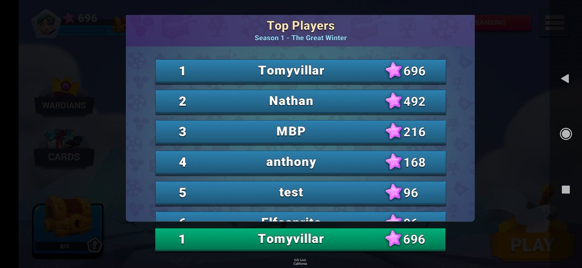 He visto que <a href="/PlayWardians/">Wardians</a> a abierto otra vez los servidores
Haber cuánto tiempo me dura la alegría de ser Top 1 XD