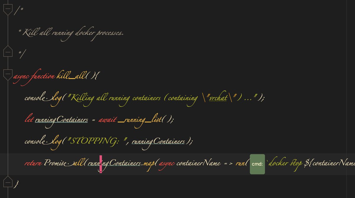 you: coding with a monospaced font like a pleb
me, an intellectual: