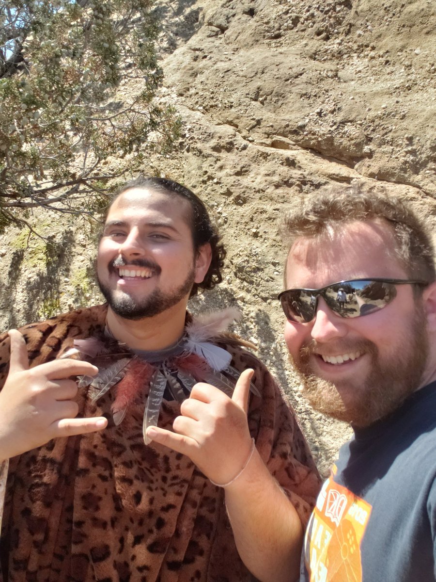 opikenbo's tweet photo. Found a Caveman today. Became friends! #film #filmmaking #shortfilm #caveman #prehistoric #vasquezrocks #actor #cavemanshort https://t.co/TLYbseEFDI