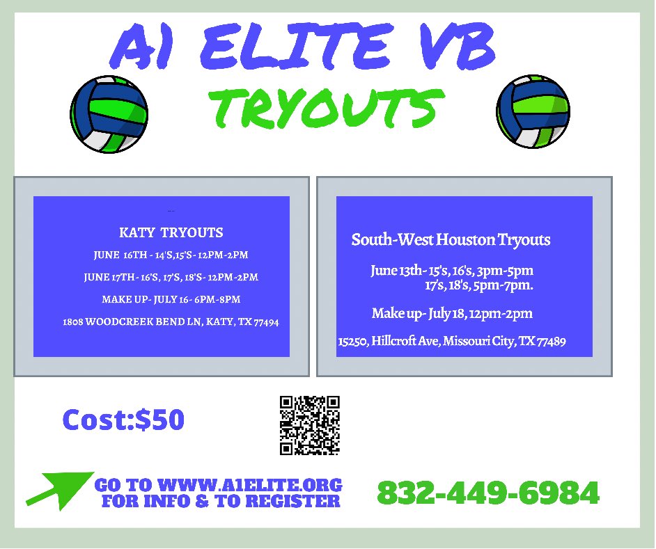 Have you signed for tryouts yet?!? It's not too late. Go to our website a1elite.org to register.