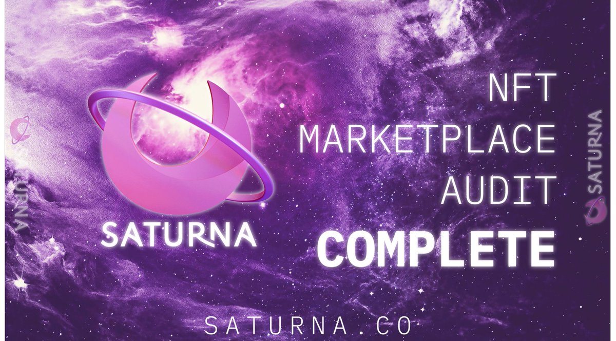 SaturnaToken's tweet photo. Hello Saturnauts!! 🪐Our NFT Marketplace audit is finally out! It's been a long journey but we have landed at another milestone! NFT Marketplace BETA version to be announced shortly!

🔽Check it for yourself🔽
https://t.co/x8rPYIsura

#Saturna $SAT https://t.co/zcEWeDmai6