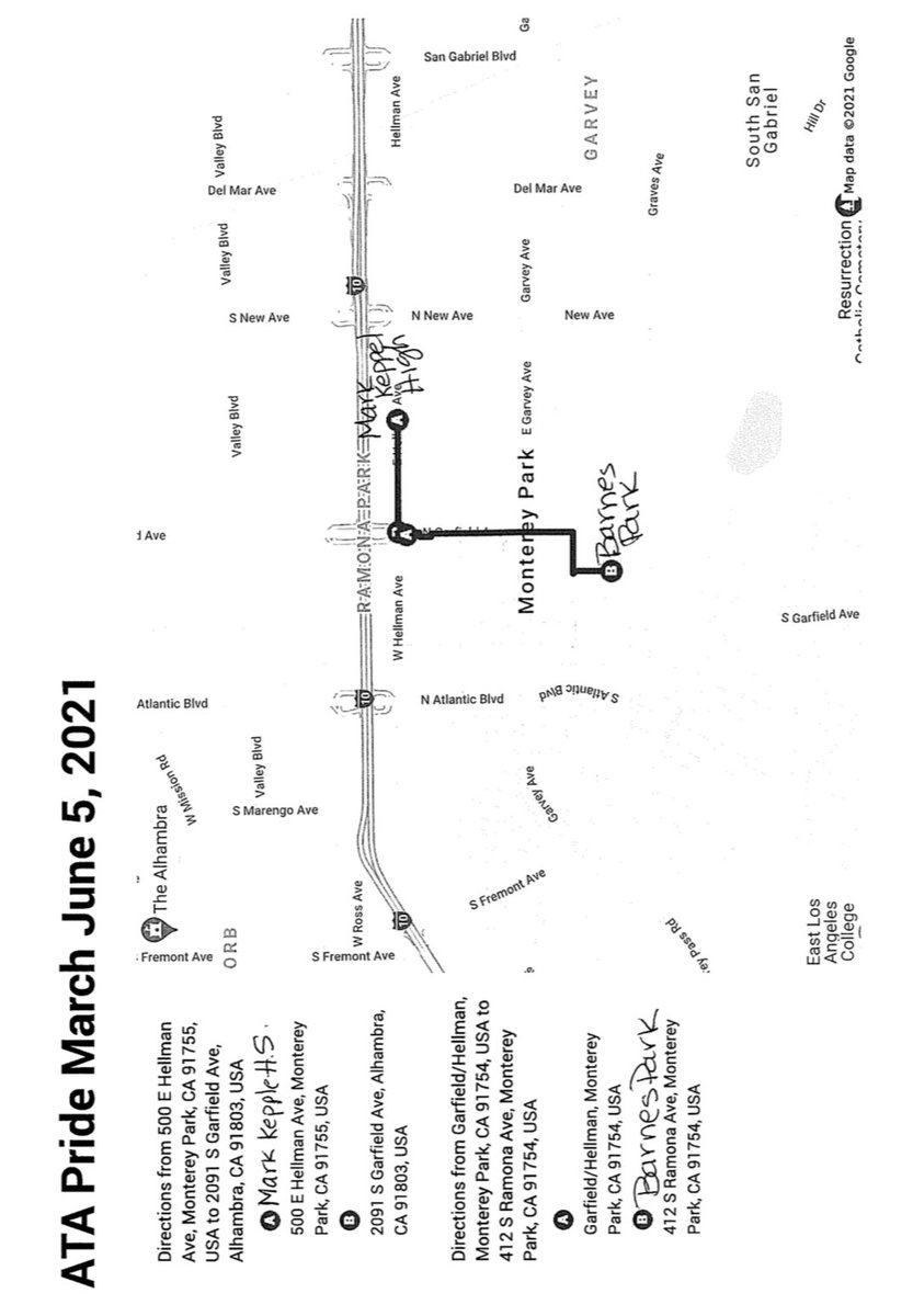 alhambrausd's tweet photo. .@AlhambraATA @HildaSolis @AdeleAndrade celebrate a diverse community
Pride March
Saturday, June 5th
10:15 am to 12:30 pm
See Route Map below
Line up @ 10 am @MarkKeppelHigh
Walk to #BarnesPark
350 S McPerrin Ave @CityofMPK
Vaccines arranged by @HildaSolis TY‼️ https://t.co/vn6s0JfYch
