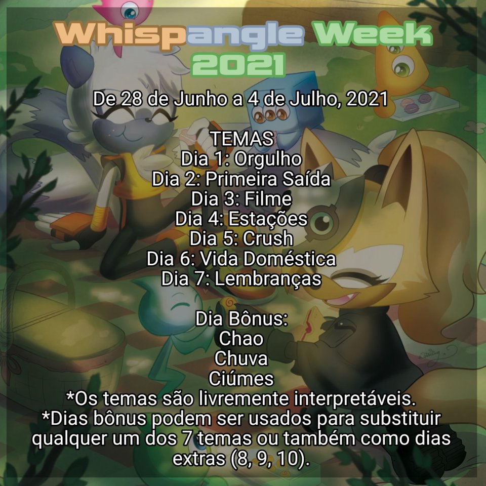 WhispangleWeek's tweet image. FINALLY! It's time to reveal the prompts and rules of #WhispangleWeek2021

¡FINALMENTE! Es hora de revelar los temas y reglas de #WhispangleWeek21

FINALMENTE! É hora de revelar os temas e regras de #WhispangleWeek

#Whispangle #Tangsper #Whisper #Tangle #TangleAndWhisper