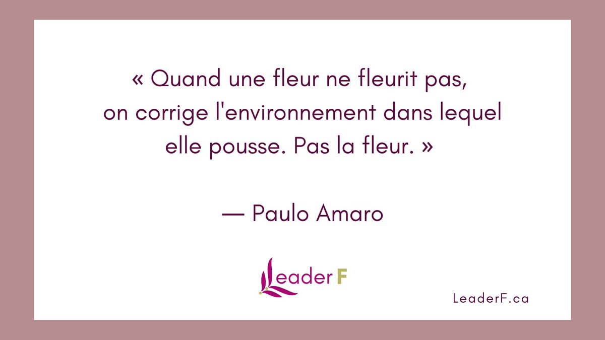 Un meilleur environnement, ça aide à s'épanouir!