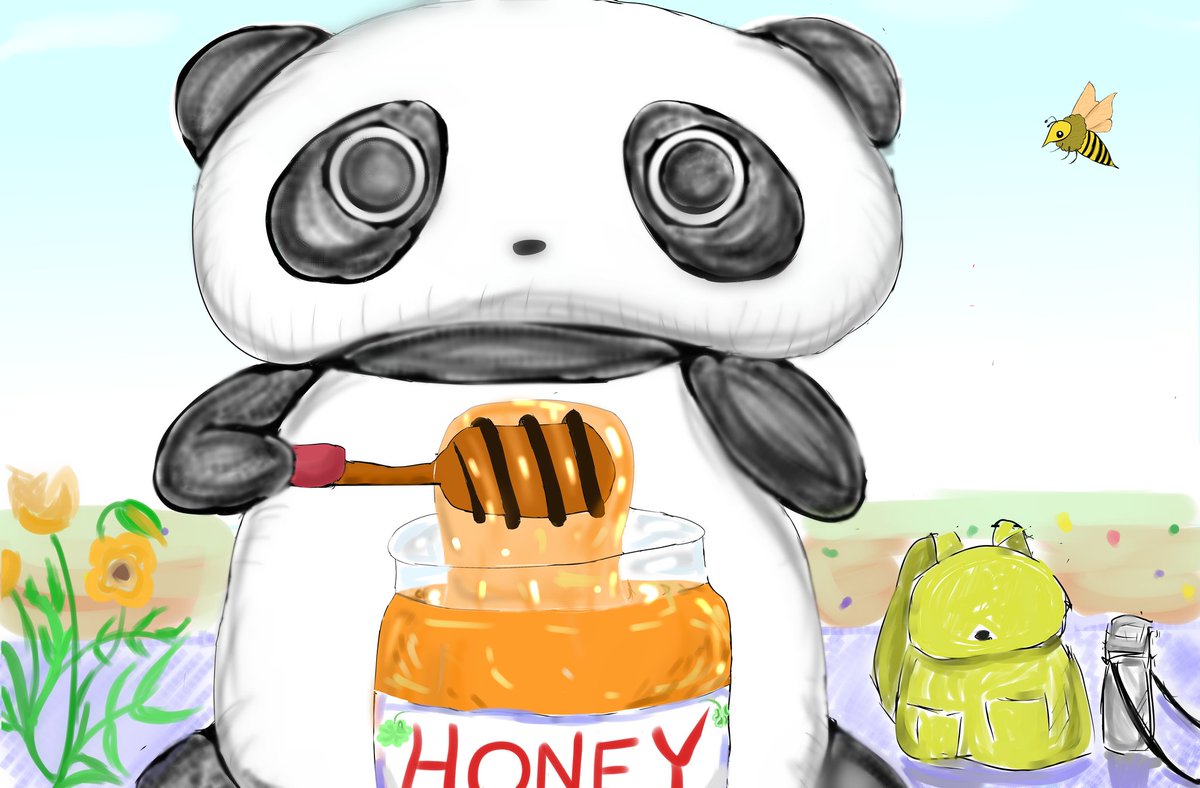 みずく はちみつとたれぱんだ 蜜です たれぱんだ イラスト好きさんとつながりたい