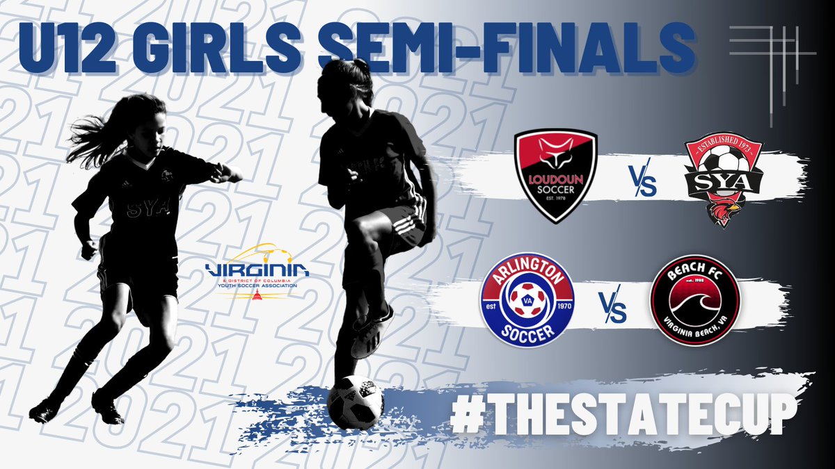 Good luck to these U12 Teams competing in
🏆#THEVaStateCup Semi-Finals this weekend at the Publix Virginia Soccer Training Center!