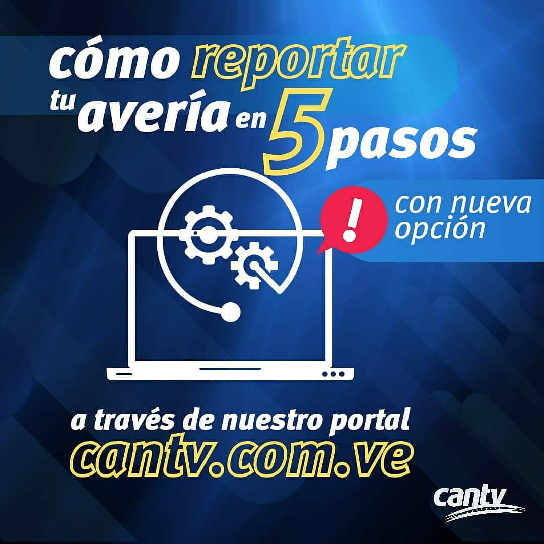 HumberCantv's tweet photo. ¡Fácil, rápido y sencillo! Reporta tu avería Cantv en 5 pasos a través de este enlace 👀⬇️ https://t.co/U7Mlr6pWqC https://t.co/fA7SRur0Yg