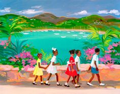 This beautiful #artwork is by American contemporary painter Shari Erickson.  Find out more about her here ➡️islandstudio.com/about-the-arti… #Caribbean #Art
