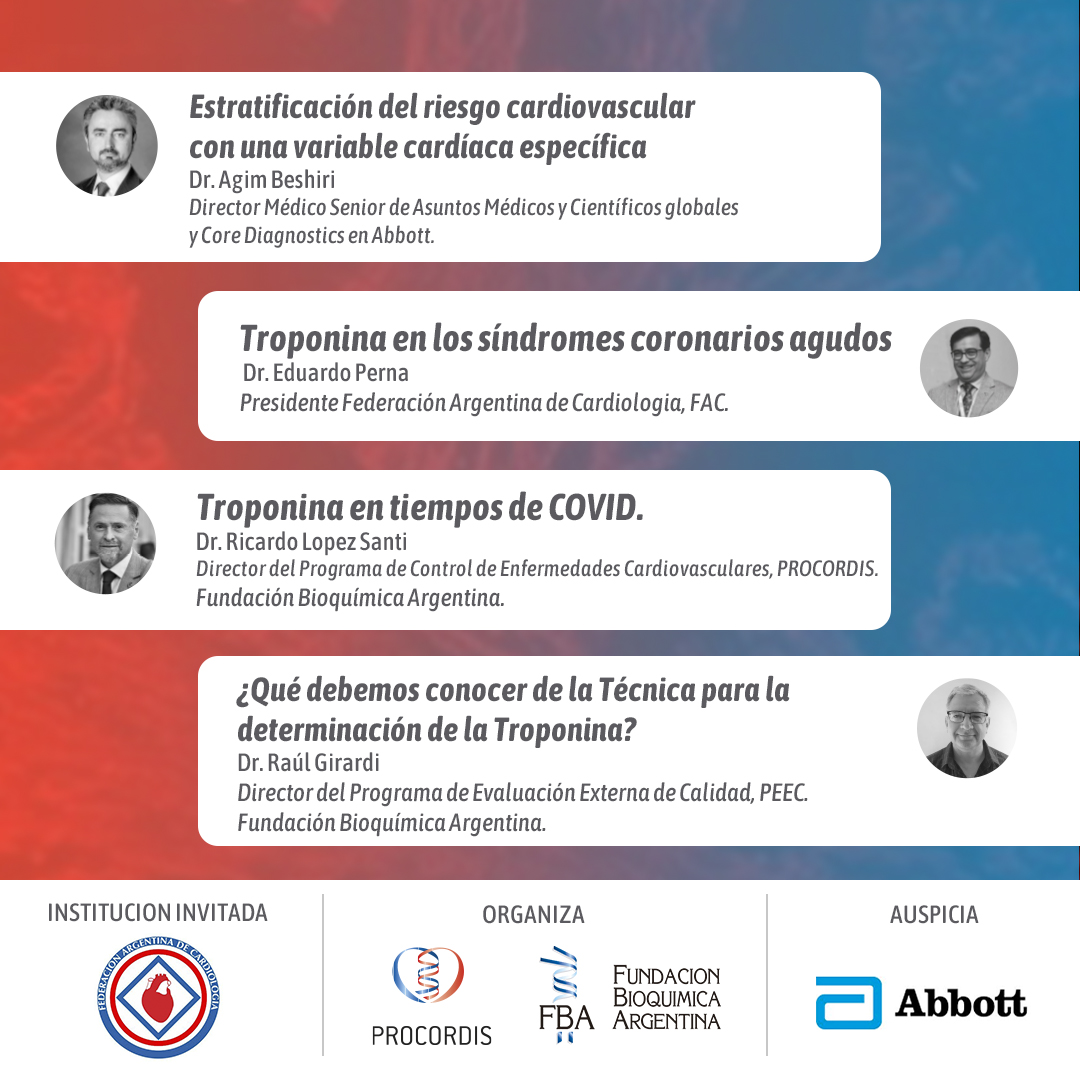 fbioquimicaarg's tweet photo. Nuevo Webinar de FBA, auspiciado por Abbott
👨🔬 Speaker invitado: Dr. Agim Beshiri, Director Médico Senior de Asuntos Médicos y Científicos globales y Core Diagnostics en Abbott.
📆16 de Junio, 19 hs ARG
➕ Inscribite en: https://t.co/IOLvWfypgn
#webinar #abbott #procordis #fba https://t.co/bqrS4NAht6