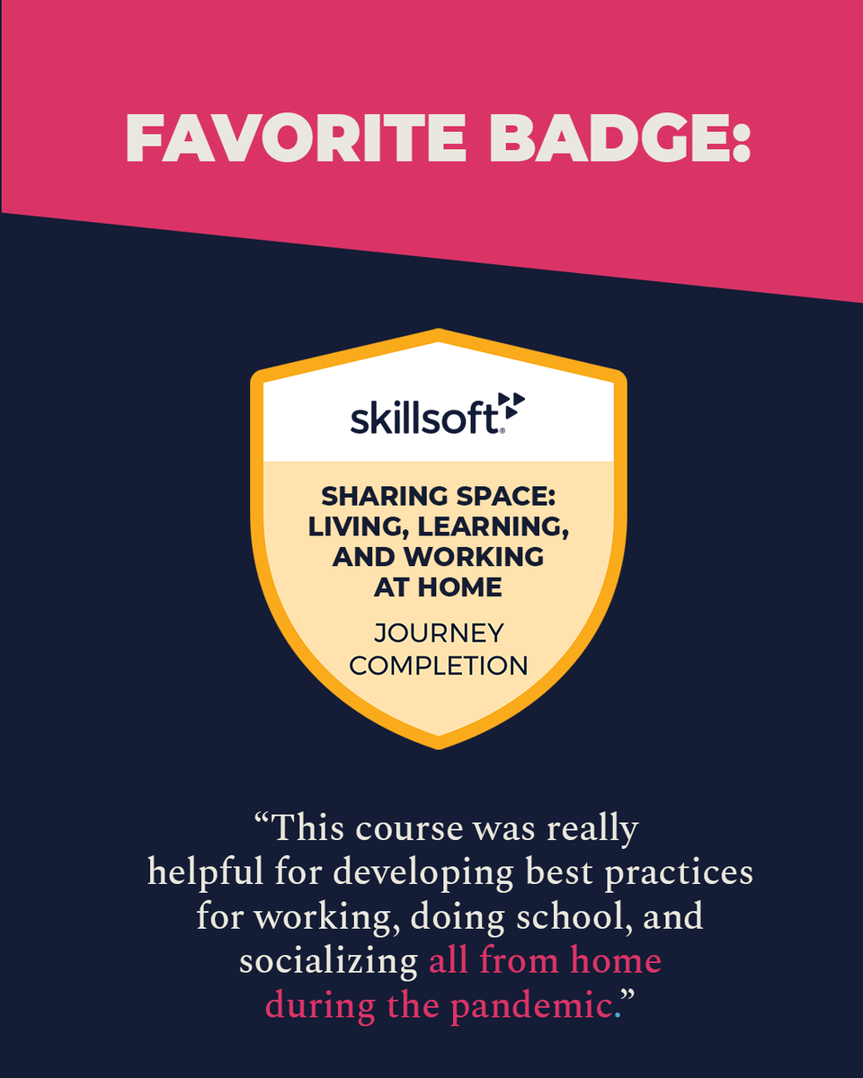 Skillsoft's tweet photo. With 60+ badges, Gianna has taken her #upskilling to the next level, and it shows. It's exciting to us when our people use our own courses and content for professional growth. #LifeAtSkillsoft

Want to see the courses available? Visit https://t.co/t9mHq09mLy to get the full list. https://t.co/YTZS2RvSPD