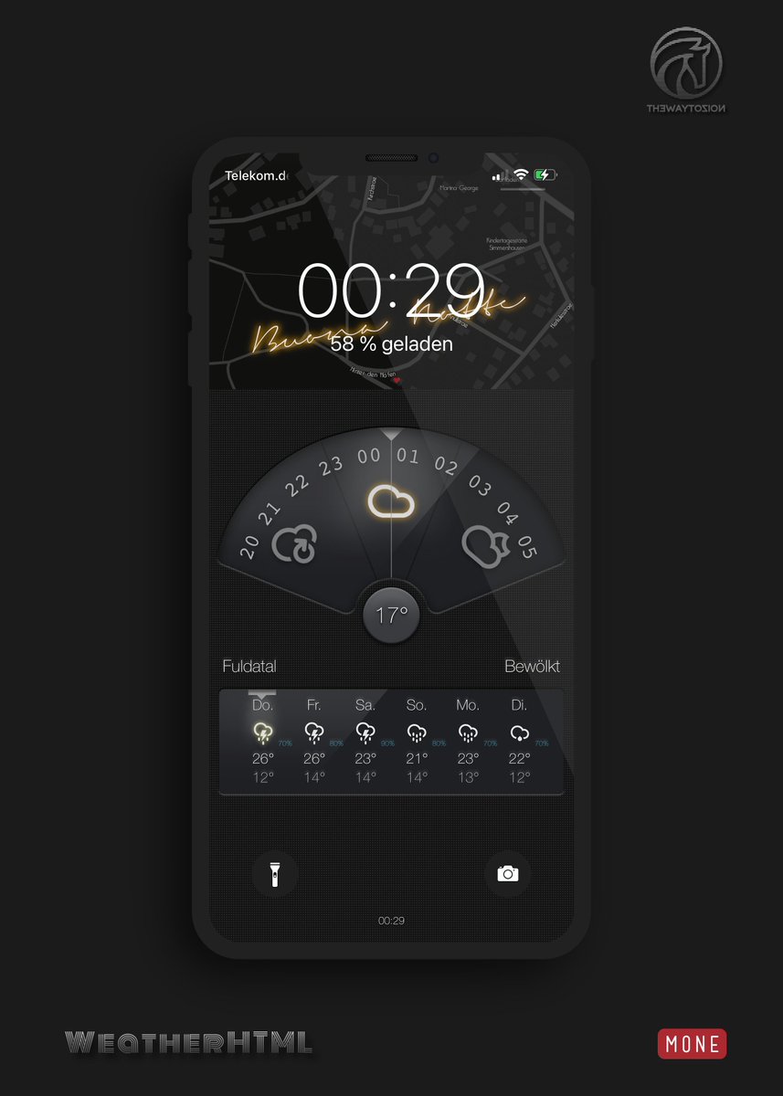 kleinmone's tweet image. #nojailbreak #WeatherHTML #iOS147beta2

At the end of the day I have the WeatherDial theme from @thewaytozion on my phone .. just gorgeous, Eric ⭐️

Goodnight 🌛