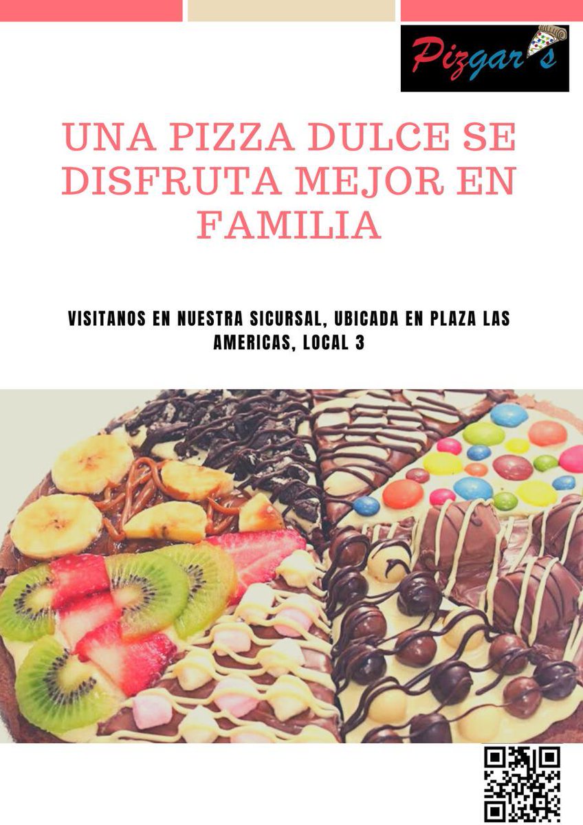 PizgarS's tweet photo. Disfruta con familiares 🍬👨‍👩‍👦#PizzasDulces #ExplosionDeColores #ComparteEnFamilia 
#Frutas #Dulces https://t.co/cjq3kBzwrP