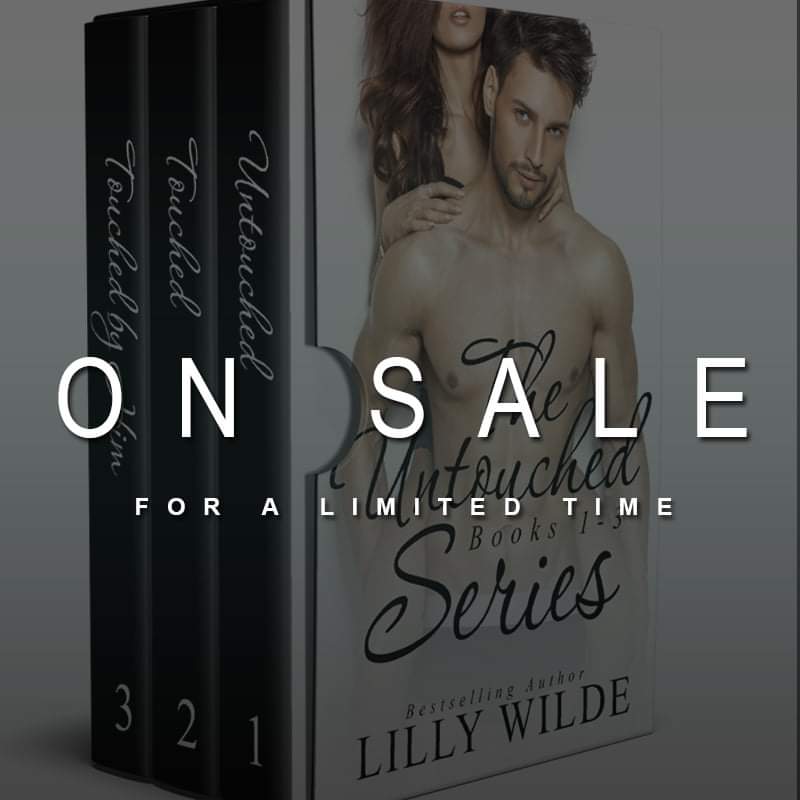 O N  S A L E !! For a VERY limited time!
geni.us/BKL5vBP
Grab books 1-3 of The Untouched Series now! 
The price is currently $3.99 but will increase each day until it reaches the regular price of $7.99! 
Over 1200 pages of lust, control, secrets, denial, and seduction!