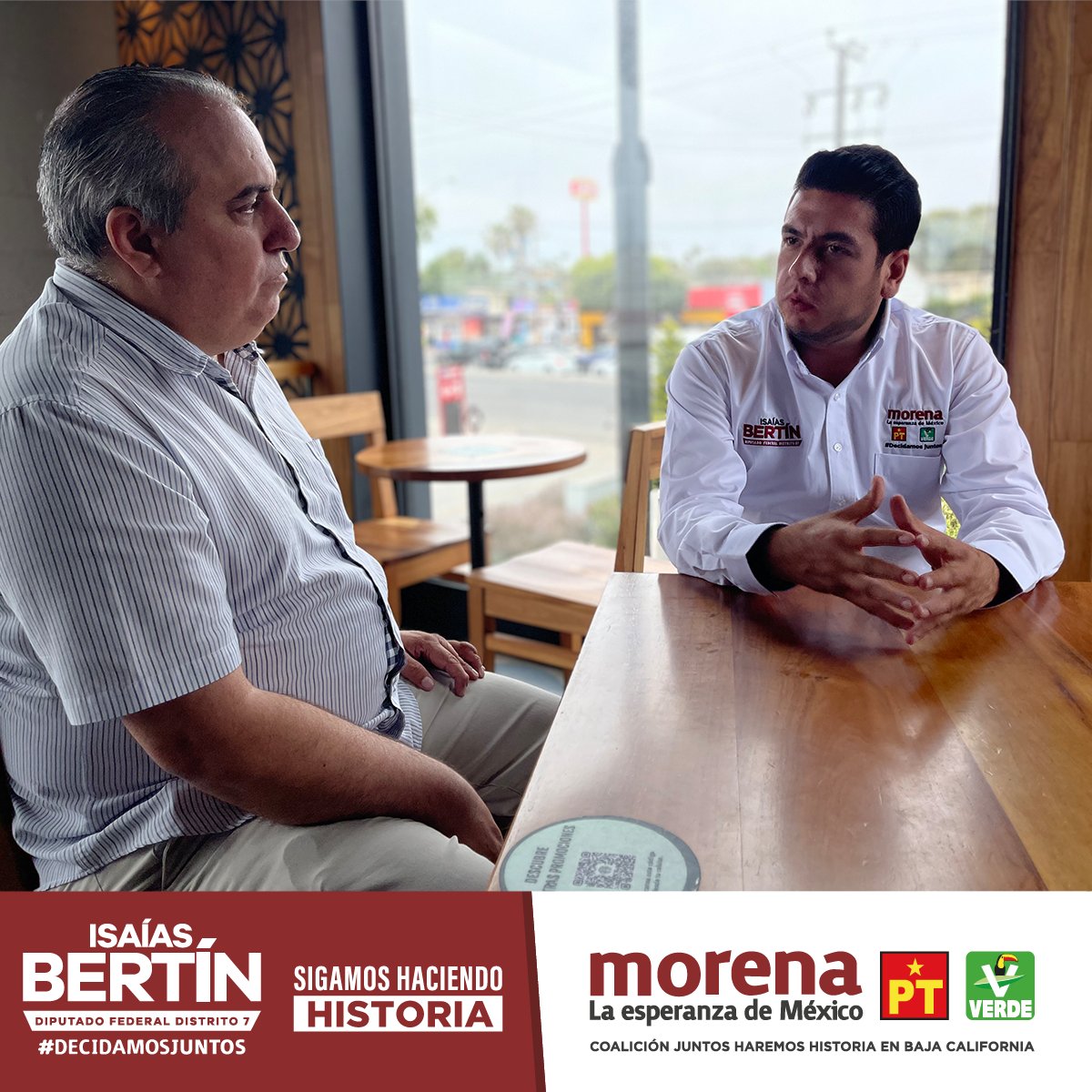 isaiasbertinbc's tweet photo. En #Rosarito nos invitaron a una entrevista con Hamlet Alcántara para la Revista Dictamen BC, donde compartimos el mensaje de esperanza, seguridad y desarrollo que llevaremos al Congreso a nombre del Distrito 7. ¡Este 6 de junio vota para defender el Cambio Verdadero!
#SomosDel7 https://t.co/WYKTTikV4x