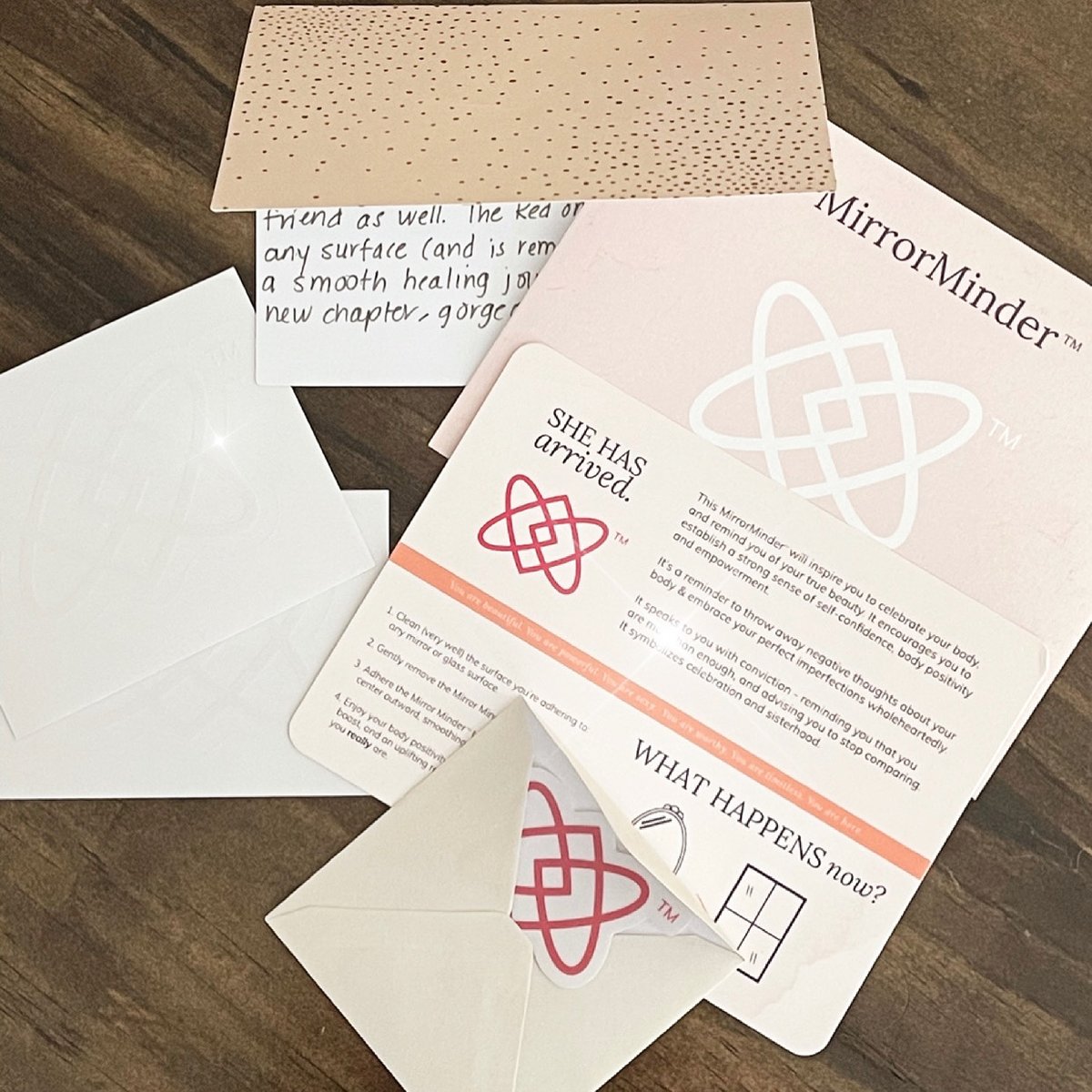 megsmithco's tweet image. On their way to mirrors in Australia, Switzerland, London, Canada and several states in the US...! To say I'm in awe of the response is an understatement. These MirrorMinders are powerful... and really pretty. #confidenceboost #femaleempowerment #bodypositive