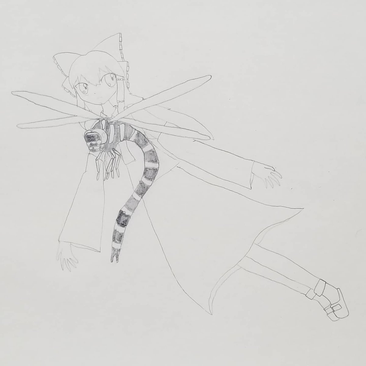 Little A 麻雀折り紙 東方 ムシキングクロスオーバーイラストその36 霊夢のおたすけムシその3 霊夢のおたすけムシは日本のムシで統一 博麗霊夢 オニヤンマ イラスト イラスト好きな人と繋がりたい イラスト好きさんと繋がりたい 東方project