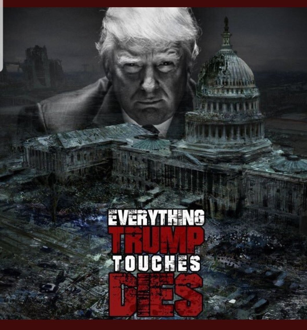Everything trump touches dies.
Former Failure-in-Chief destroys everything in his evil path.
He damn near got America - but we kicked his ass to the curb first.
#TrumpFail #TrumpIsPathetic #DemVoice1