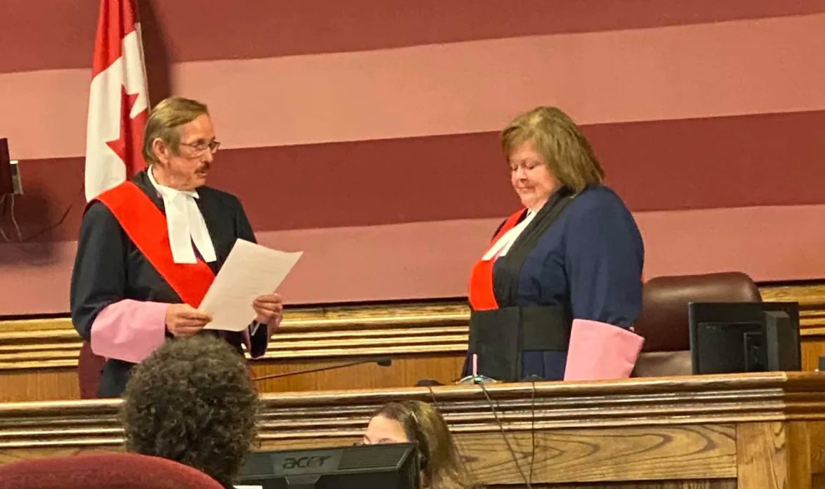 CBCNL's tweet photo. History was made in the province this week after Stacy Ryan was sworn into the Supreme Court of Newfoundland and Labrador

https://t.co/IONmR6bGJt https://t.co/XIeKyVCrk9