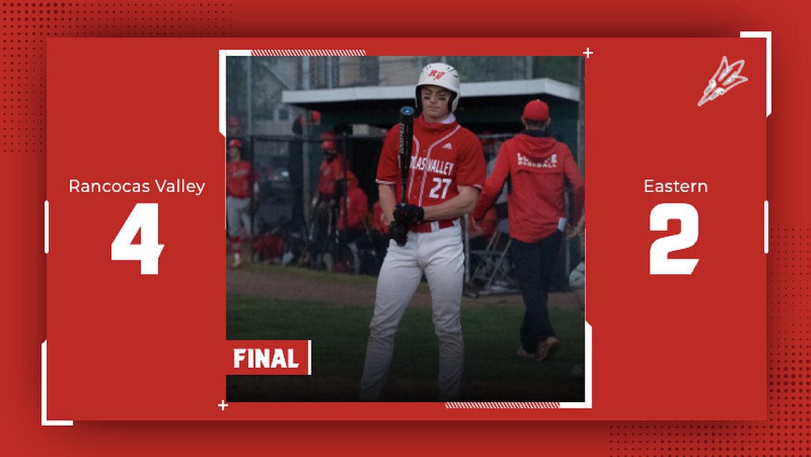 RVBaseball_'s tweet photo. RV fights for a 4-2 win over a great team in Eastern in the first round of the NJSIAA South Jersey Playoffs!

@FrankieRomond (7ip, 3H, 2R)
Jack Gilmer with 3 hits, and a game winning 2RBI single by Gavin Saric

Great fight in these guys, but we are not done yet!
Round 2 TBD
#WIN https://t.co/A3smy5pB6O