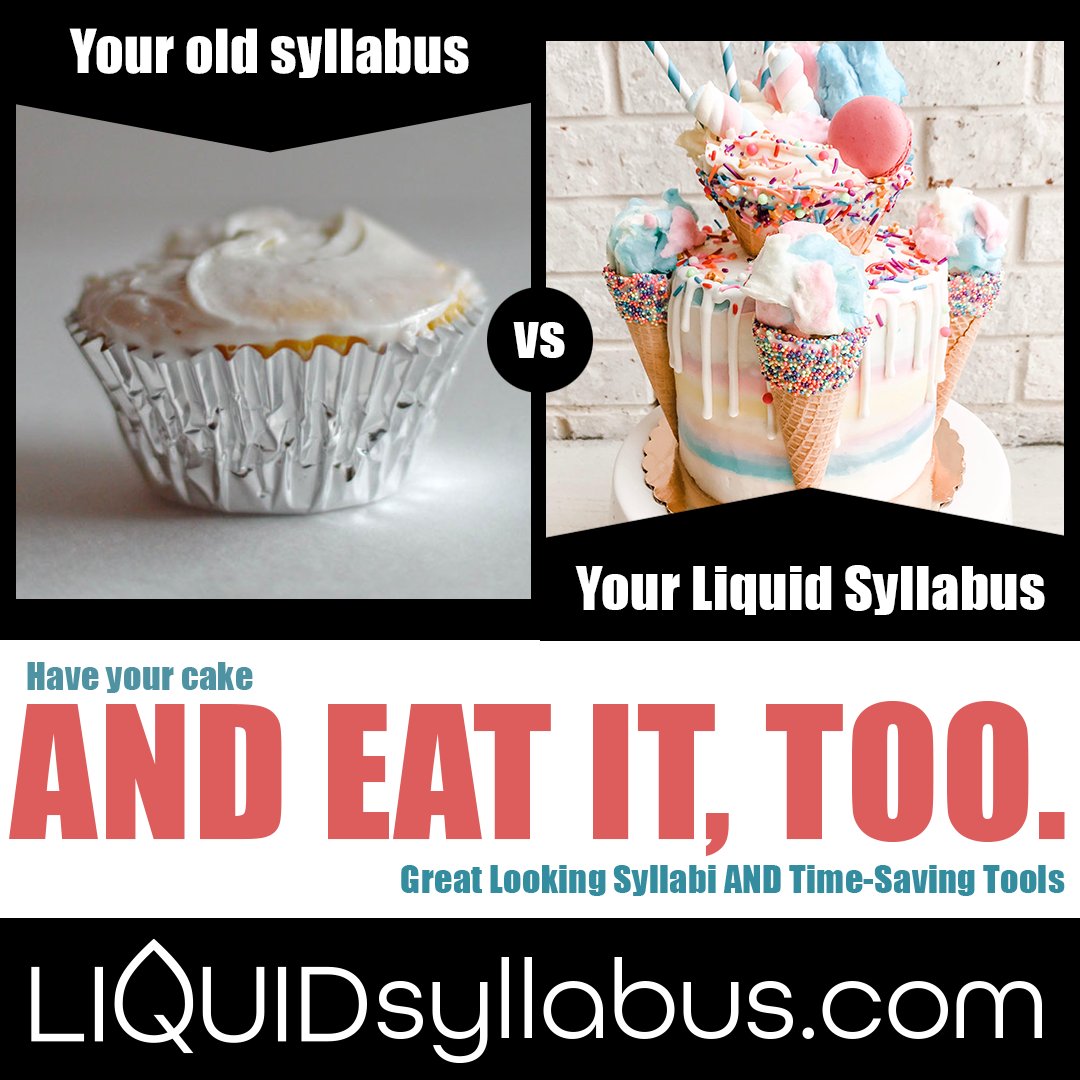liquidsyllabus's tweet photo. Connect with your students! With https://t.co/IItSbd5XFu, you can get your class started right - with less effort. Spend your summer making the fall semester great!
#humanizeol #syllabus #teaching #equity https://t.co/bfwMU9phZP