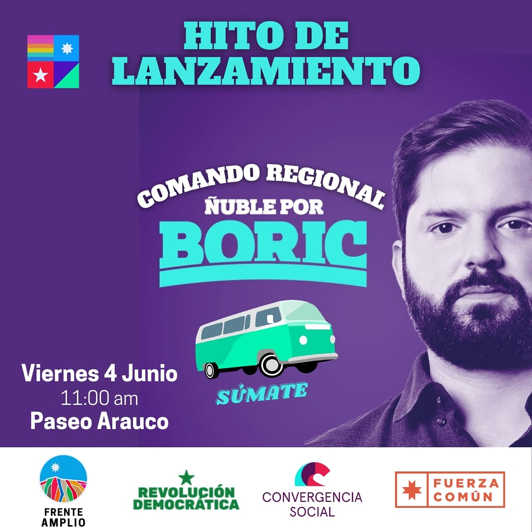 rdnuble's tweet photo. ¡Estamos activ*s en Ñuble!
Queremos invitar a toda la comunidad Ñublensina a sumarse a nuestro hito de lanzamiento. 
Te esperamos este viernes 4 de junio a las 11 hrs en el paseo arauco de la ciudad de Chillán.

#BoricPresidente
#ñuble
#itata
#diguillin
#punilla https://t.co/KGtFc97zgT