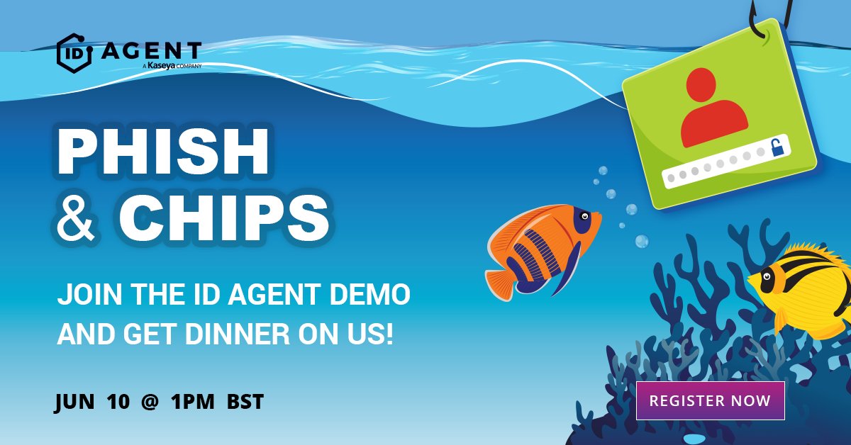ID_Agent's tweet image. Join us on 10 June at 1 pm BST for a 30-minute live demo and see why #DarkWebID &amp;amp; #BullPhishID are the market-leading dark web monitoring solutions and your #MSP’s gateway to more client sales. Register now to join this exclusive session 🐟 bit.ly/3vqSwK3